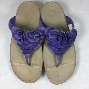FitFlop Purple Ruffled Sandals Size 8